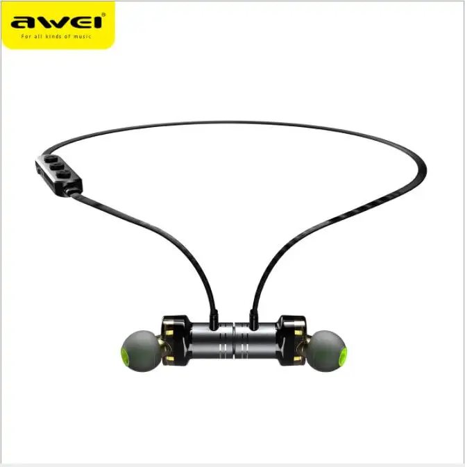 

AWEI X670BL Bluetooth Headset Dual Driver Wireless Headphones Bluetooth Earphones IPX4 With Mic Super Bass Earbuds Stereo Sound
