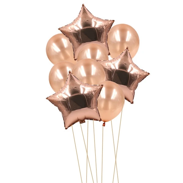 9 шт., 12 дюймов и 18 дюймов, креативный, много воздушных шаров, гелиевый воздушный шар "Конфетти", украшение для свадьбы, праздника, дня рождения, вечеринок - Цвет: RG Star
