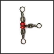 20pcs/lot Fishing Swivel Rolling Swivel With Snap Fishhook Lure Connector Fish Hook Mini 3 Way Fishing Tackle 5#