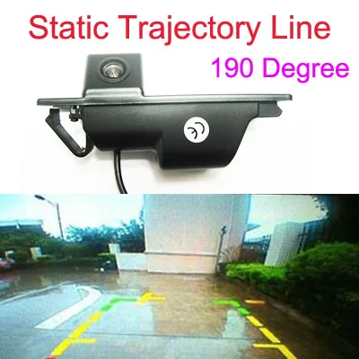 Static 190 degree Aycetry! Для Opel Astra H J Corsa Meriva Vectra Zafira для FIAT/Buick Regal динамическая траектория CCD HD Автомобильная камера заднего вида - Название цвета: Static 190 degree