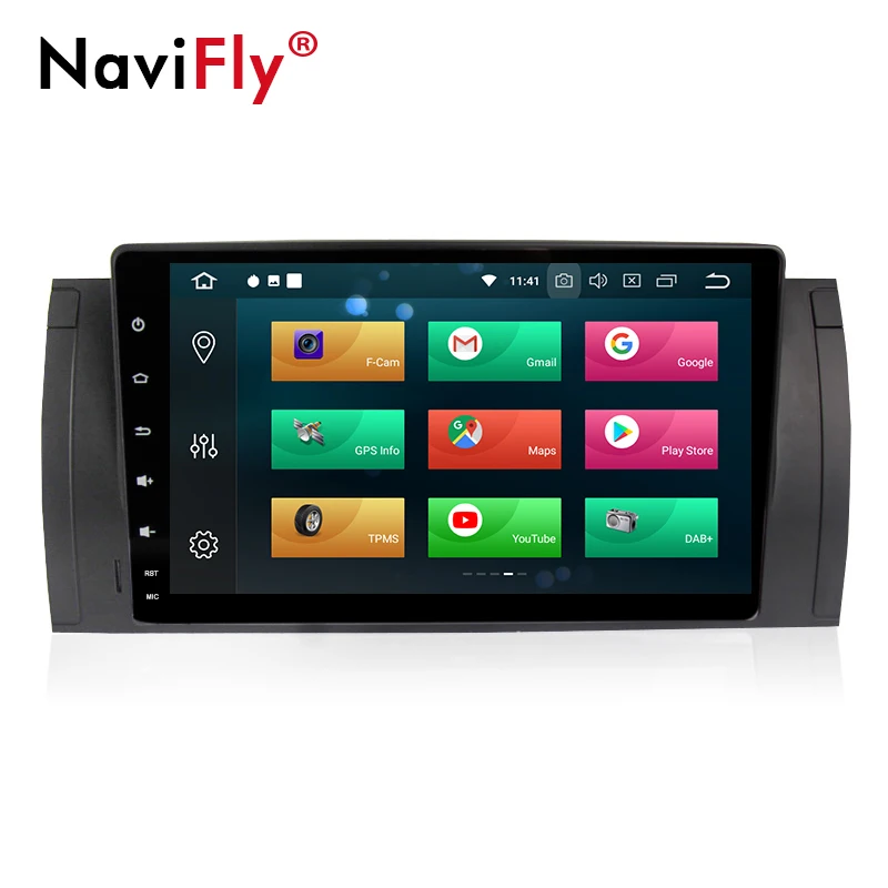 Clearance NaviFly 9" Android 8.0 Car Multimedia radio audio player or BMW/E39/X5/M5/E53 support Canbus 4G Wifi GPS Navigation RDS 4