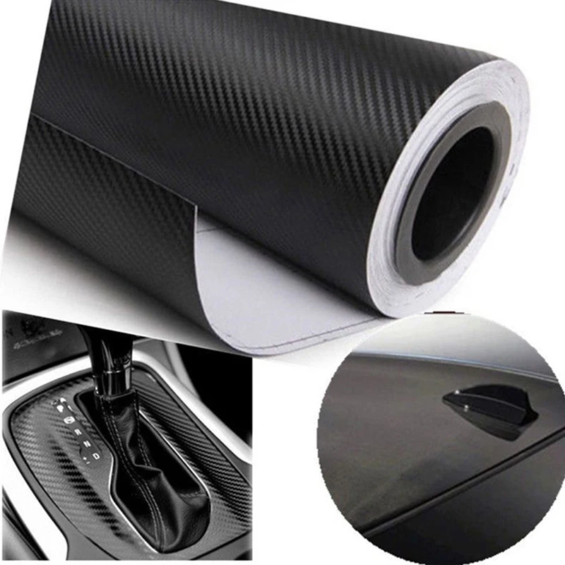 

127cmX30cm 3D Carbon Fiber Vinyl Film Car Accessories Motorcycle Carbon Fibre Car Wrap Sheet Roll Film Sticker Decal Car Styling
