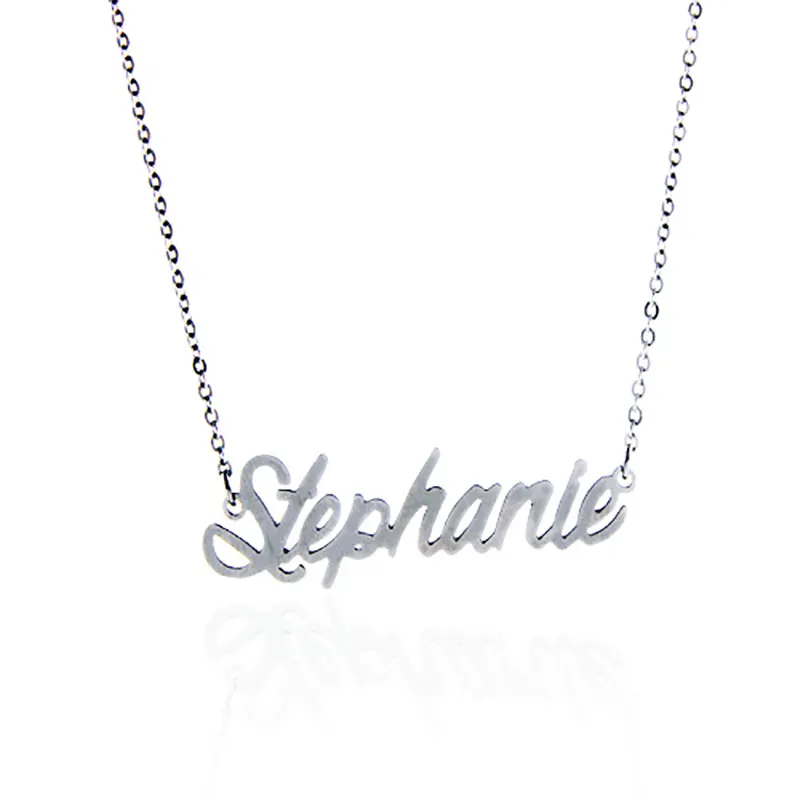 Casual Name Necklace Stephanie Pendant 