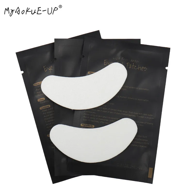 50 pairs Gel Eye Patches For Eyelash Extension Under Eye Pads Eyelash Paper Patches Tips Sticker Makeup Tools