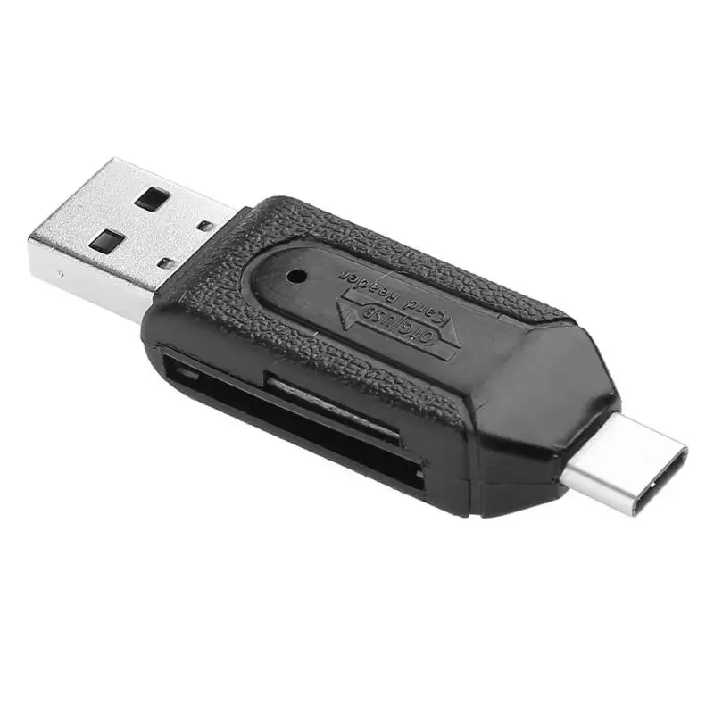 USB 2,0 кардридер высокая скорость 480 Мбит/с пластиковый OTG type-C USB 3,1 устройство для чтения карт памяти для SD TF для Micro SD карты мобильного телефона