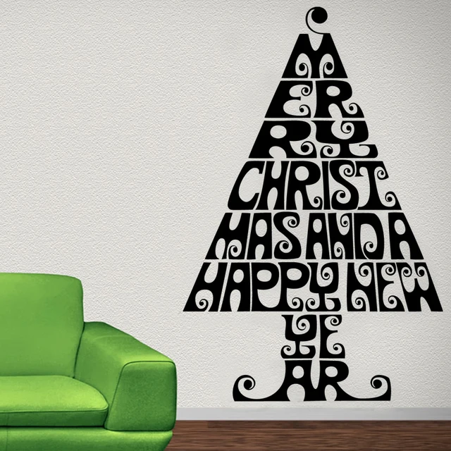 Merry Christmas And A Hy New Year Living Room Wall Decor Sticker Merry Christmas And A Hy New Year Living Room Wall Decor Sticker Creative Home Letters