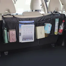 Практичная автомобильная сумка для хранения на заднем сиденье багажника, эластичная Сетчатая Сумка для хранения, черная сумка, светильник в клетку, прочный Вес, лидер продаж