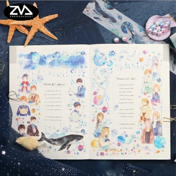 

1X Ocean Star Series Washi tape DIY decoration for scrapbooking planner masking tape adhesive tape kawaii Sticker stationery