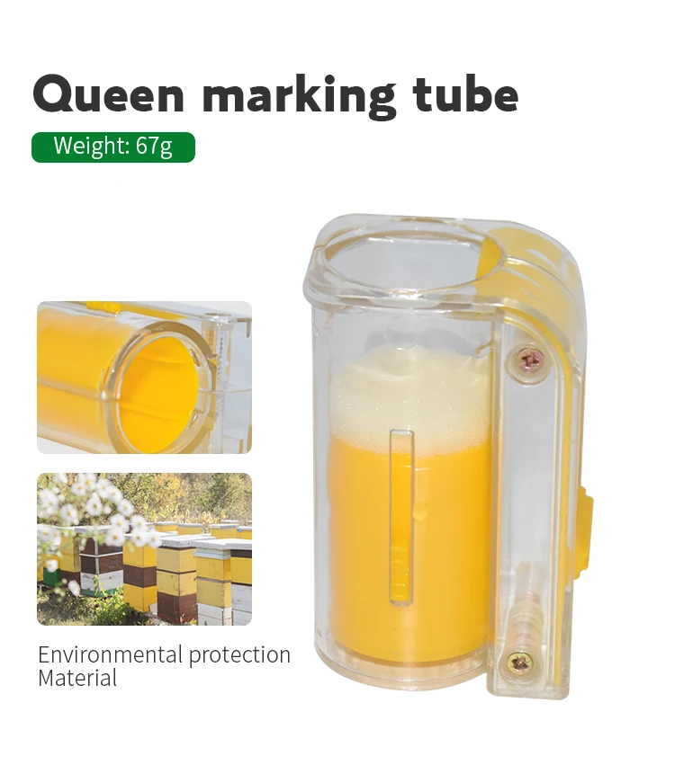 Бренд 1 шт. queen маркировочная трубка прозрачный пластик экологическая безопасность пчеловодства инструменты подходит для пчеловода садовый Ловец