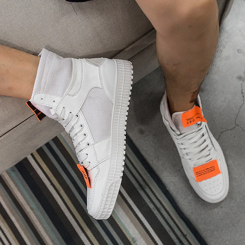 CYYTL Brand Leather Men Shoes High-top Male Sneaker Teenagers Zapatos de Hombre Casual Chaussure Loafers Moccasins Footwear   (21)