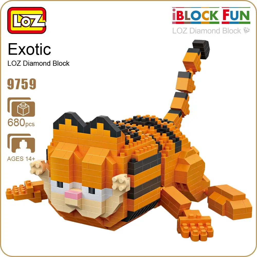 LOZ Blocks Diamond Exotic Cat Micro Building Blocks Figures Cartoon Mini Plastic Assembly font b Toys