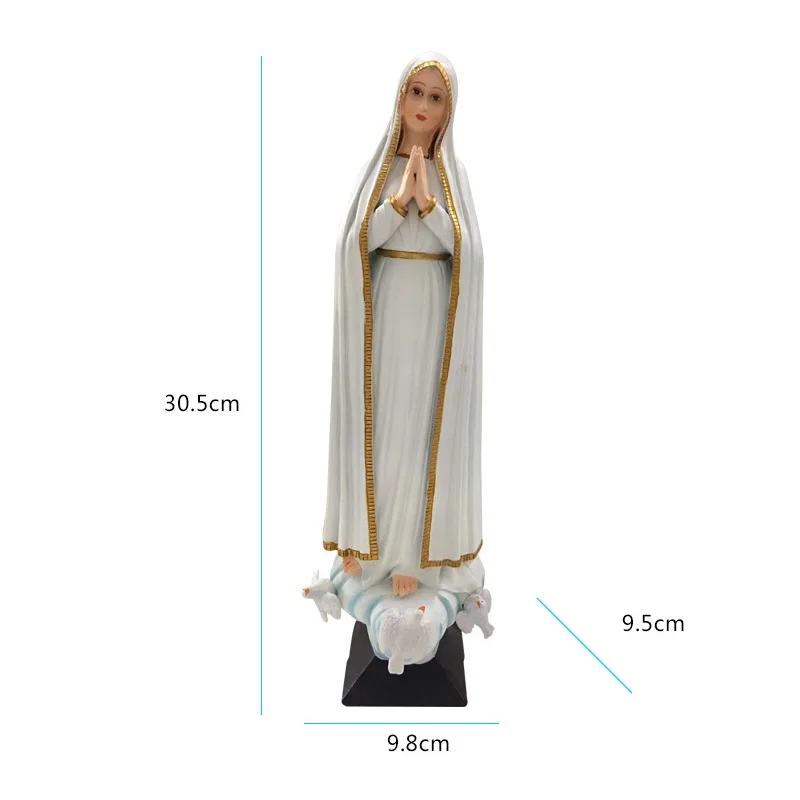 Статуи Девы Марии Святая Мать Божия полимерное декоративное украшение ручной работы домашняя отделка спальни гостиная Смола произведение искусства в коробке