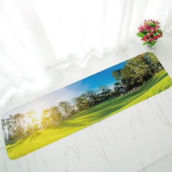 

Landscape Patterns Long Door Mat Anti-skid Absorbent Kitchen Mat Floating Window Decorative Rug Entrance Mat 40x160CM