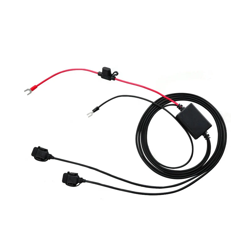 Dual USB Выход зарядки Порты и разъёмы 12 V-24 V 2.4A IPX6 Водонепроницаемый мотоцикл сотовый телефон Зарядное устройство