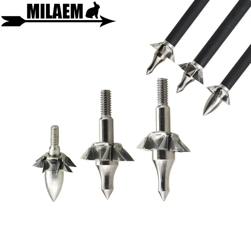 

12pcs Archery Judo Arrowhead 100/125Gr Stainless Steel Target Point Tips Broadhead Hunting Arrow Accessory