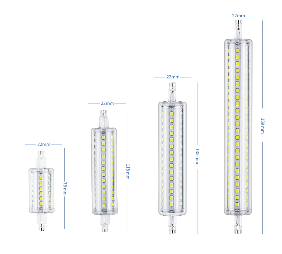 R7S светодиодный 118 мм лампочка-Кукуруза лампы 78 мм G9 светодиодный Light Tube 220 V 5 W 10 W 12 W 15 W заменить галогенные светодиодный светильник 135 мм 220 V