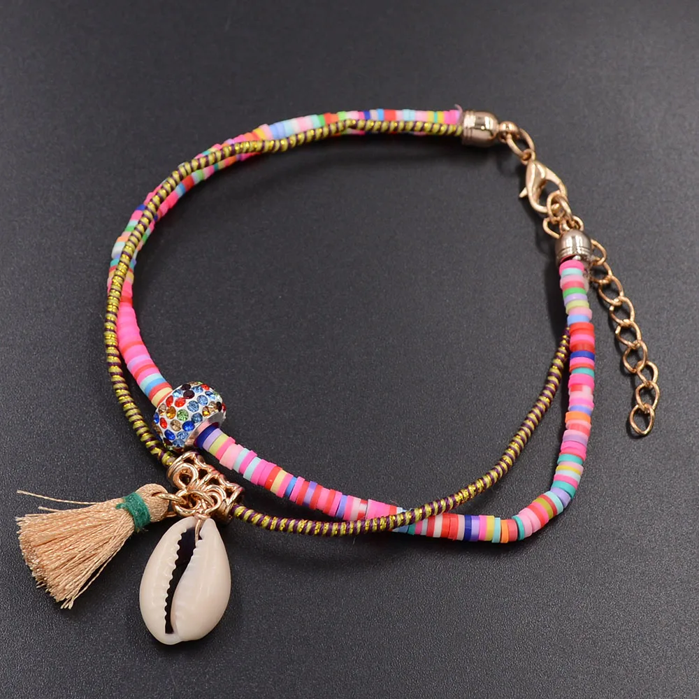 WELLMORE new handmade shell Anklet bohemia Anklets for women Holiday beach beads Anklet Foot summer Party Jewelry Gift - Image 6