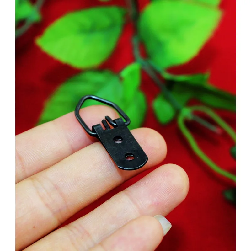 Triangle-Ring-Hanging-Picture-Oil-Painting-Mirror-Frame-Hooks-Hangers-With-Screws-Black-Color-37-10mm