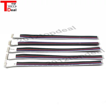 

5 pcs/lot LED Strip 5 Pin Connector Male Female RGBW Wire 5P Cable 22AWG 5 Colors for 12V running strip RGB Extension