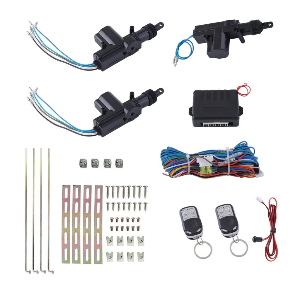 

Universal Car Remote Control Central Door Lock Kit Locking Keyless Entry System With Remote Controllers Door Lock Actuators