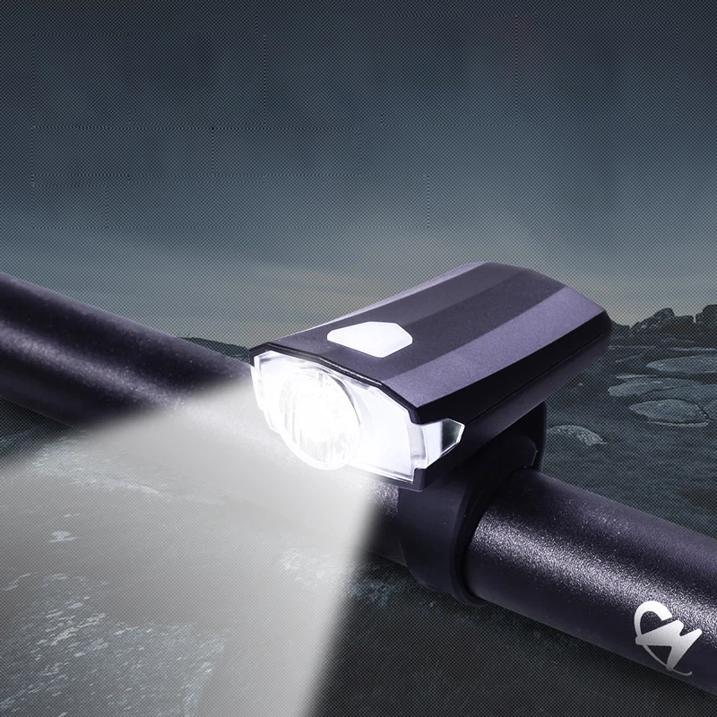 00LM USB Rechargeable Bike Front Light Cycling Bicycle LED Lamp w// Battery