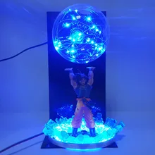 Dragon Ball Z Фигурки Гоку Spirit Bomb Супер Saiyan светодиодная меняющая цвет Игрушка Аниме Жемчуг дракона супер Гоку фигурка DBZ