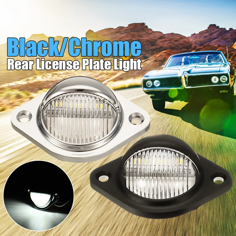 License Plate Light 3 LEDs 10 30V Rear Tail Licence Number Plate Light