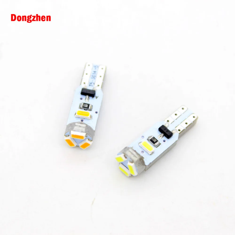 Dongzhen 10 шт. светодиодный автомобильный T5 5 3014 SMD клиновидный для салона светильник