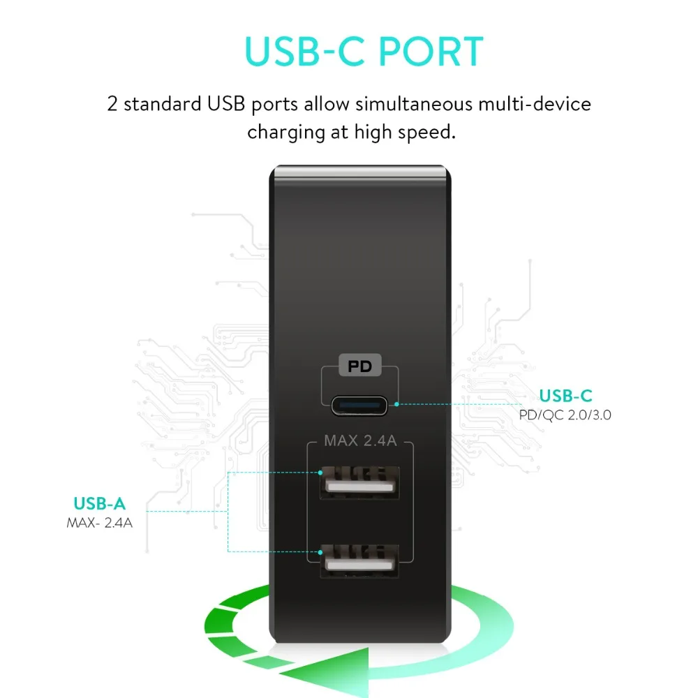 Metrans usb type C настенное зарядное устройство 3 порта USB зарядное устройство Быстрая зарядка для путешествий настенное зарядное устройство адаптер PD USB C настенное зарядное устройство мощность смартфонов