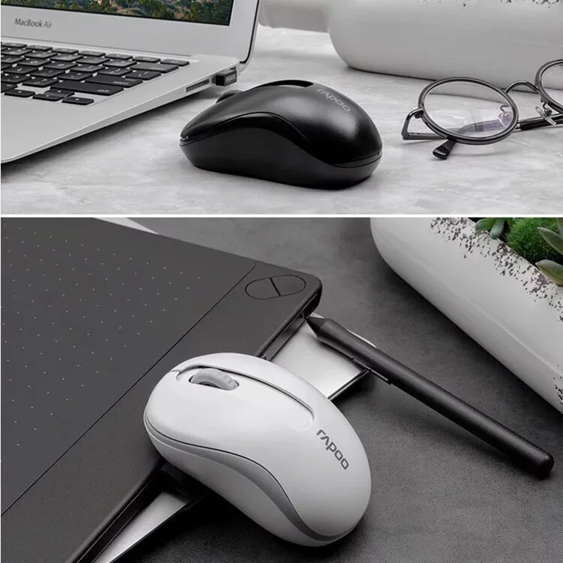 Mini souris optique sans fil M10Plus 2.4G IMA1000 avec récepteur USB  Caractère pour ordinateur portable