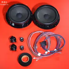 4 Pcs OEM Car bass horn & tweeter + harness For VW Golfe 6 MK6 Passat 5KD035454 5KD 035 411 A