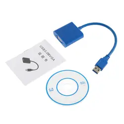 USB 3,0 к VGA Мульти-дисплей адаптер конвертер Внешний Видеокарта Горячая по всему миру Прямая доставка