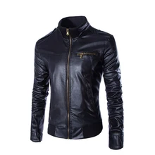 Мужчины искусственная кожа куртка высокого качества Модные мотоциклетные стиль мужские повседневные пальто на молнии ковбойские мужские куртки пальто 8J0634