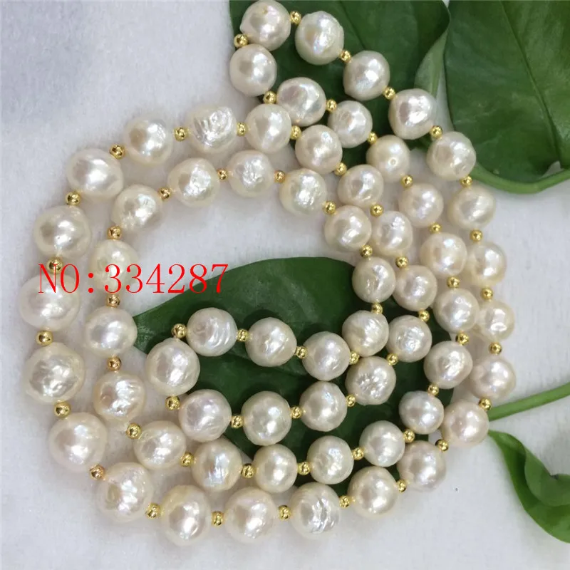 

NEW HUGE NATURAL 10-11MM australia seas of the south white pearl necklace long 30