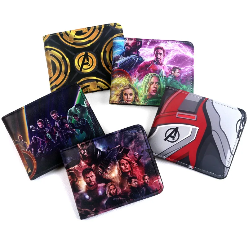 

avengers wallet men cartoon comics wallet for credit cards and coins card holder purse