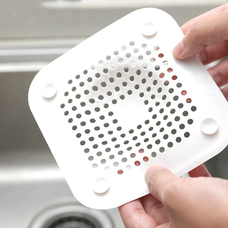 

1 Set Hair Filter Net Drain Cover Sink Strainer Easy Cleaning for Kitchen Bathroom FP8
