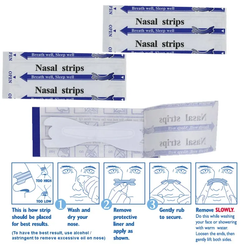 400 шт./лот Дыхание правой лучше носовые полоски уменьшить храп прозрачный Нос полоски для облегчения сна продукт здравоохранения