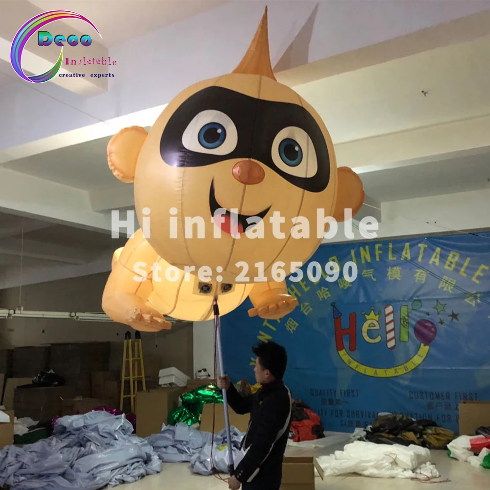 3m high carnival parada event walking inflatable baby costume with led lightin Ballons