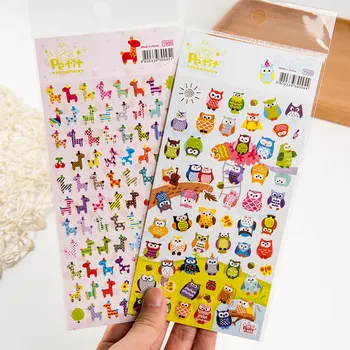 

1 Sheet New Cute Owl Girrafe Scrapbooking Stickers Tags For Children Diary Love Letters H0095