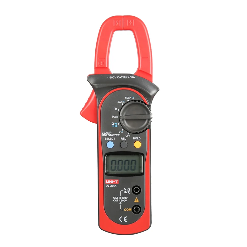 

UT204A DC/AC Voltage Current Digital Clamp Meter LCD Digital Auto Range Clamp Multimeter  Capacitance, Temperature Measurement