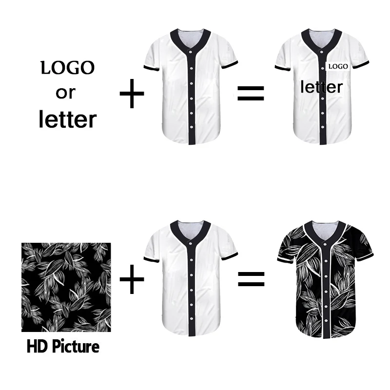 Online OGKB Ihre Eigenen Design Gedruckt 3d Custom DIY Taste T shirts Sommer V ausschnitt Kurzarm Baseball Shirts Für Frauen Strickjacke kleidung