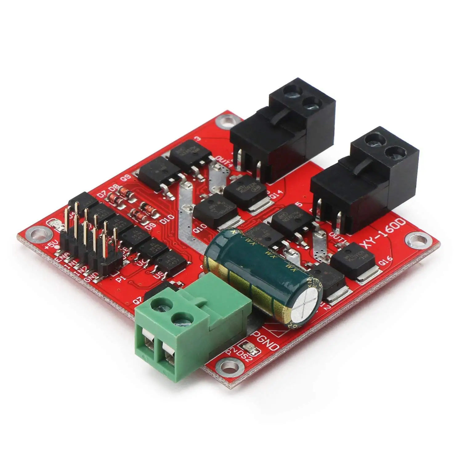

DC Motor Driver L298 Dual H Bridge Motor Speed Controller DC 6.5V-27V 7A PWM Regulator Board 12V 24V Electric Motor Module 160W