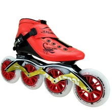 Carbon fiber professional speed skating shoes women men font b inline b font font b skates