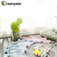 Скандинавские модные круглые коврики ручной вязки спальня гостиная Bay оконная подушка ковер мягкий удобный современный коврик BD162A