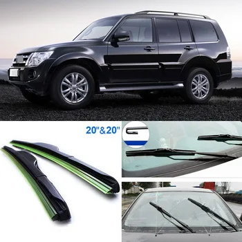 

2pcs 20"+20" front windscreen windshield wiper blades Soft Rubber WindShield Wiper Blade For Mitsubishi Pajero