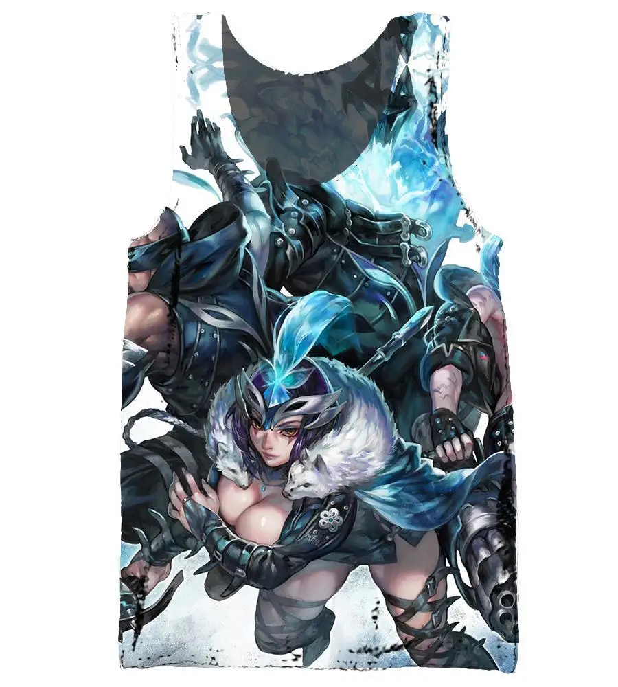

Tank Top Men League of Legends 3D Print Tank Tops Gym Vest Bodybuilding Sleeveless Shirt Mens Clothing Summer Singlets S-5XL