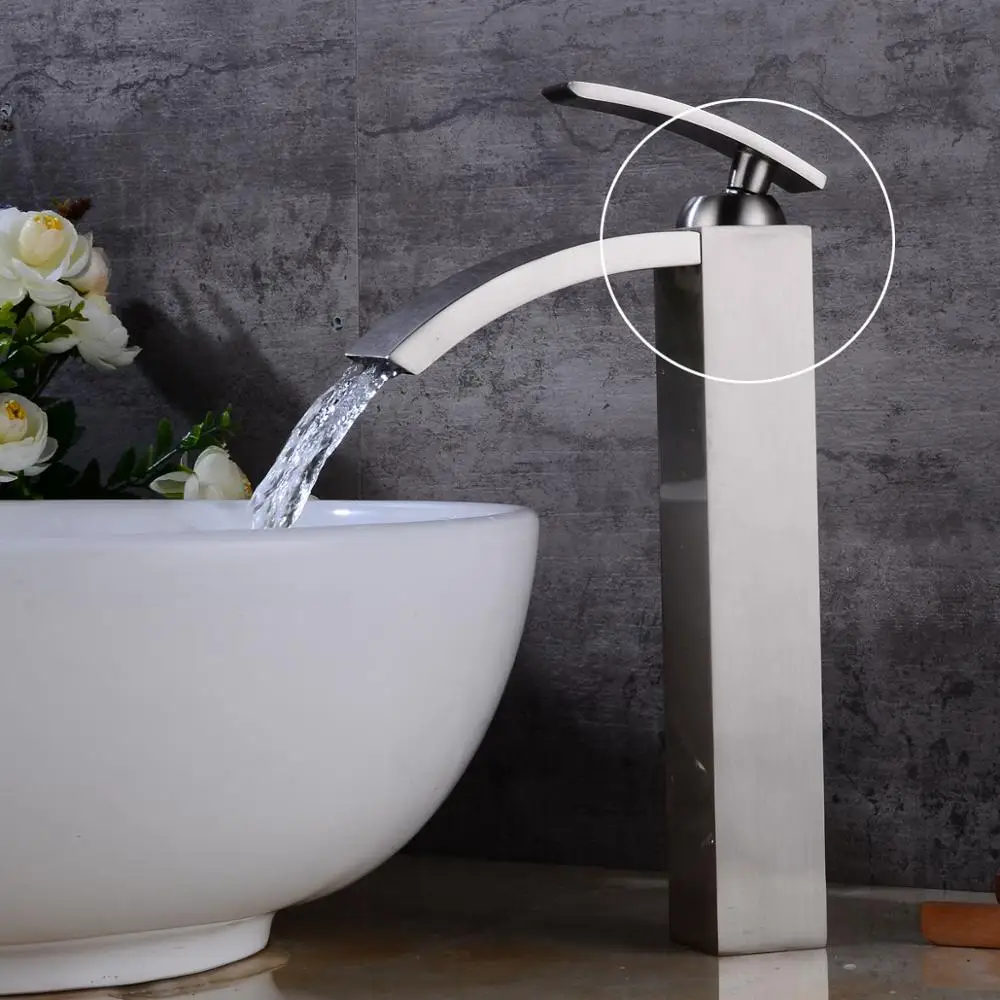 

OUYASHI bathroom basin faucet water tap sickle shape deck mounted cold and hot single handle single hole countertop