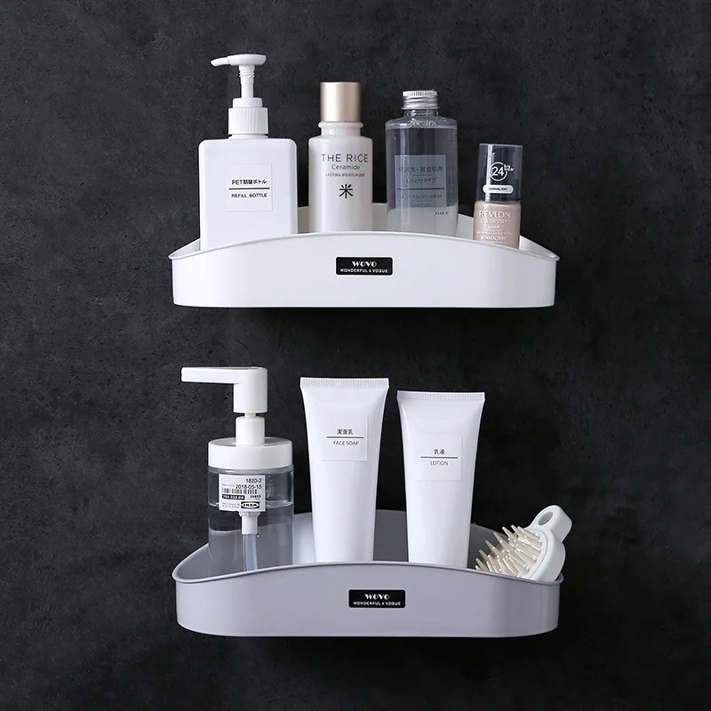 1 قطعة الحمام تخزين الرف تخزين الرف المنظم دش رف جدار الحائط سلة التخزين 3 ألوان