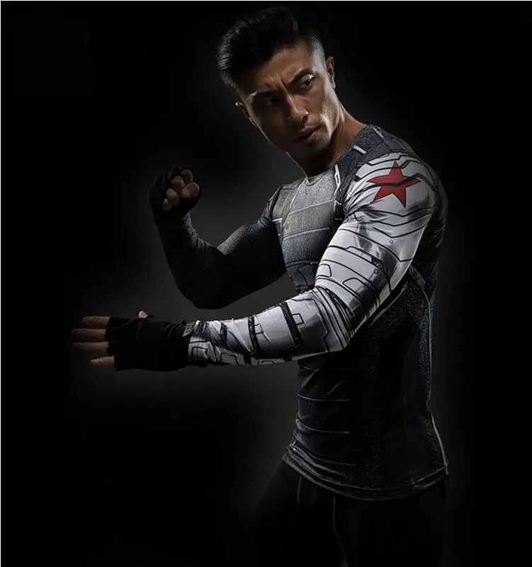 

3D Printed T-shirts Men 2019 Autumn Winter Long Sleeve T Shirt Fitness Male cosplay costume Tops Spring