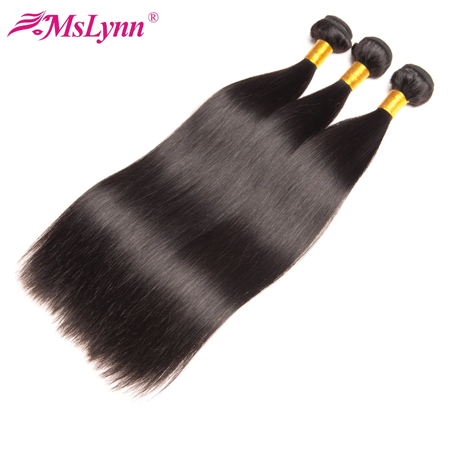 altMslynn Indian Straight Hair Bundles With Frontal Closure 13x4 Lace Frontal Closure With 3 Bundles Human Hair Non Remy Hair 4 Pcs